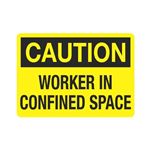 Caution Worker in Confined Space Sign